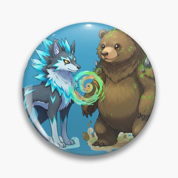 Item preview, Elemental Spirit Friends | The Earth Bear & The Lightning Wolf designed and sold by E-SarnEdge.