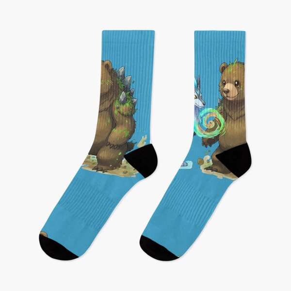 Item preview, Elemental Spirit Friends | The Earth Bear & The Lightning Wolf designed and sold by E-SarnEdge.