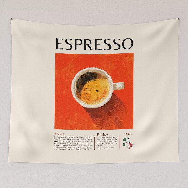 Item preview, Espresso Cup Coffee Illustration designed and sold by Sketch-Shack.
