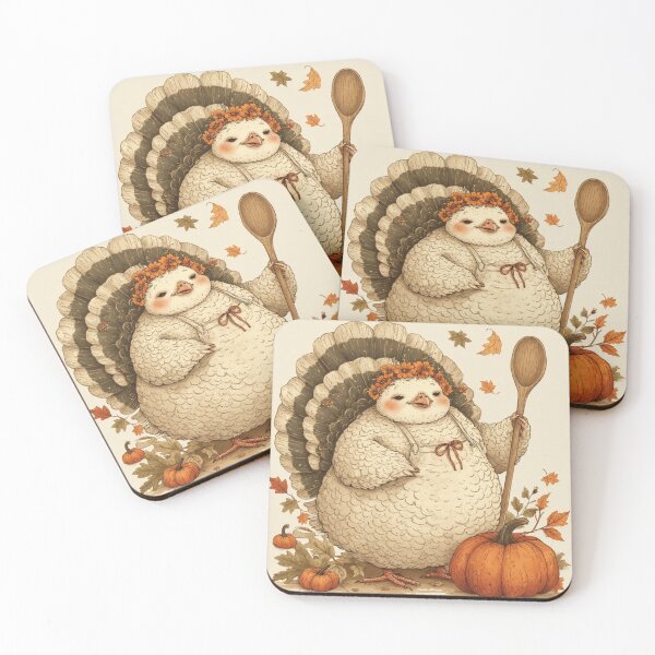 Item preview, Adorable Pudgy Turkey Illustration | Vintage Thanksgiving Holiday Graphic designed and sold by Eden Underground Radio (Official Merch).