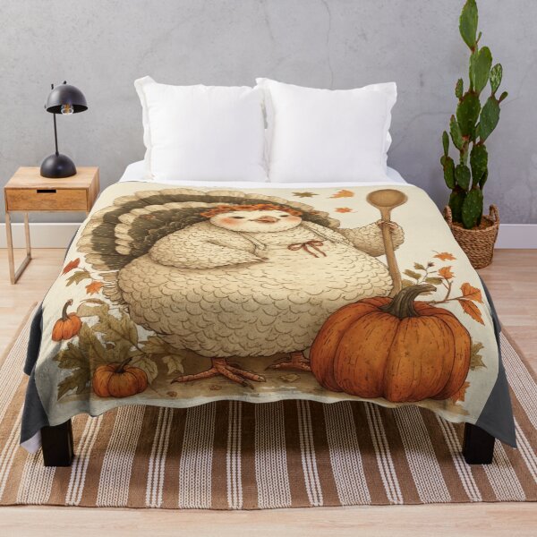 Item preview, Adorable Pudgy Turkey Illustration | Vintage Thanksgiving Holiday Graphic designed and sold by Eden Underground Radio (Official Merch).