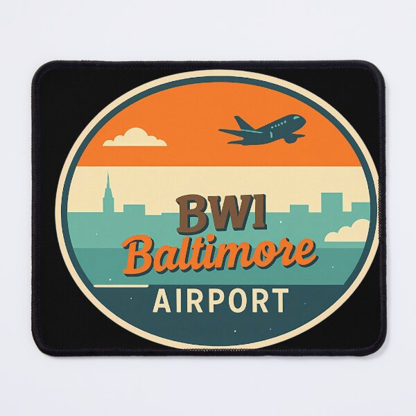 Item preview, BWI Baltimore Airport Retro Travel Badge designed and sold by Aileen404.