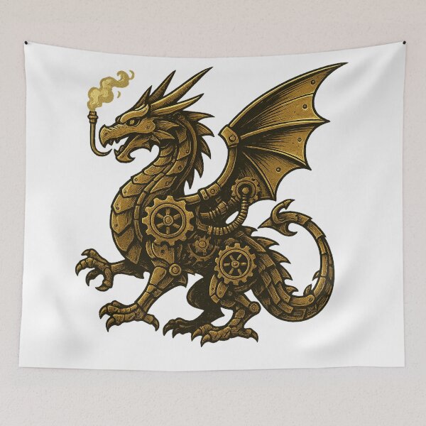Item preview, Steampunk Dragon – Fantasy Mechanics designed and sold by creatix-boutik.