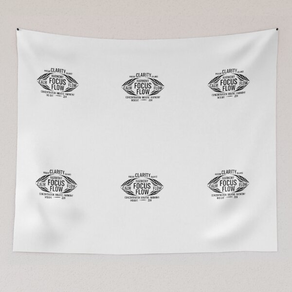 Item preview, Focus Flow / Black &White Minimalist Typography / Zen Mindfulness Design designed and sold by anna2681.