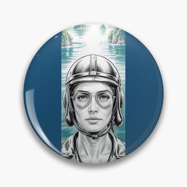 Item preview, Vintage Aviatrix Portrait By Merch, Limited Edition designed and sold by JERICHOALBERT2.