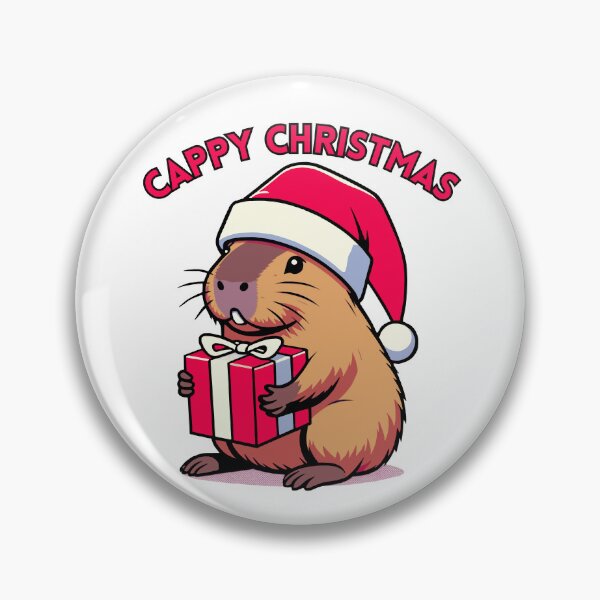 Item preview, Capybara with a present and cappy christmas designed and sold by Underwoood.