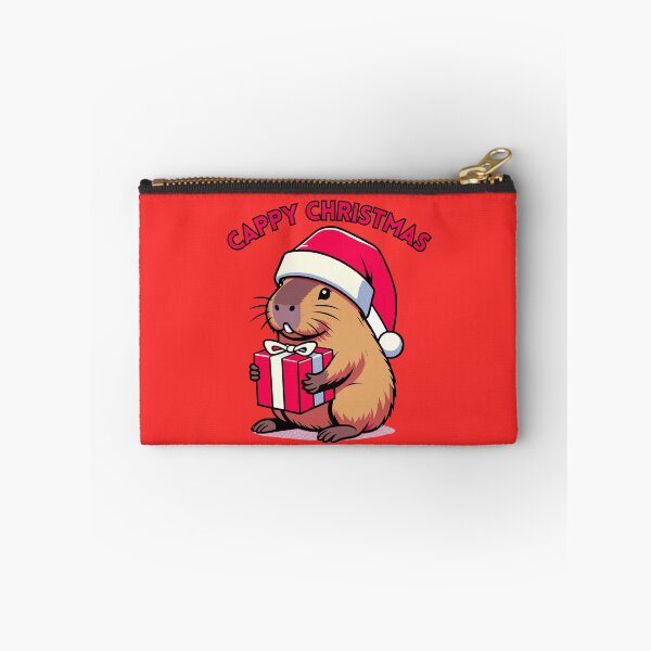 Item preview, Capybara with a present and cappy christmas designed and sold by Underwoood.