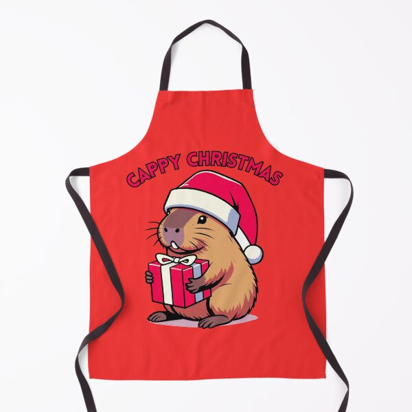 Item preview, Capybara with a present and cappy christmas designed and sold by Underwoood.