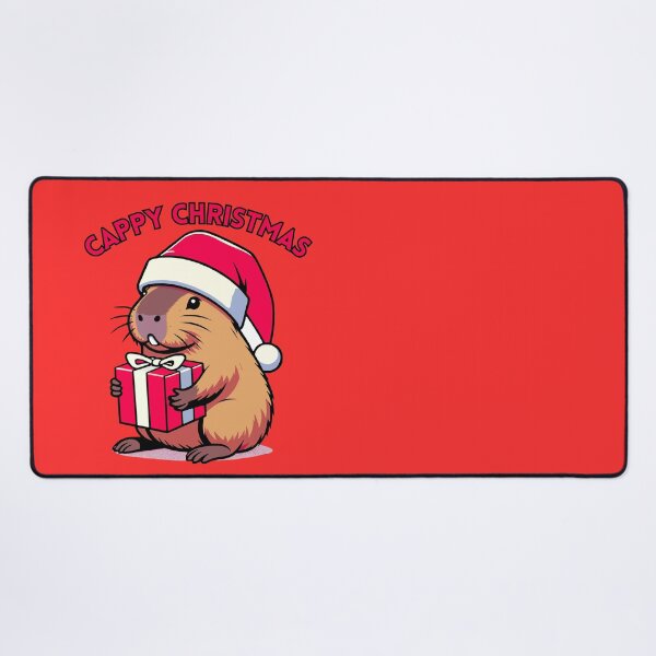 Item preview, Capybara with a present and cappy christmas designed and sold by Underwoood.