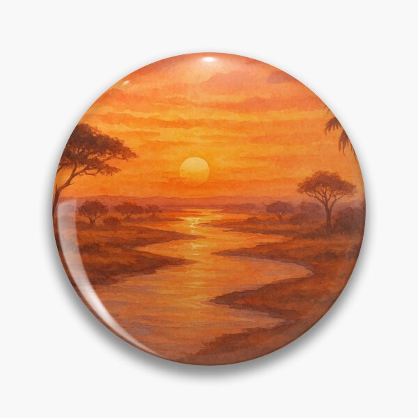 Item preview, Zambezi River - sunset view designed and sold by DamioPolArt.