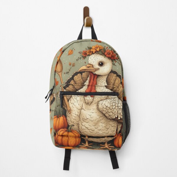 Item preview, Adorable Whimsical Turkey Chef Illustration | Cozy Cottagecore Thanksgiving Art designed and sold by Eden Underground Radio (Official Merch).