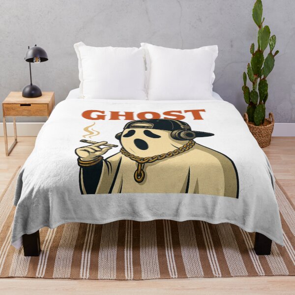 Item preview, Cool Hip-Hop Ghost Smoking with Headphones Art designed and sold by RuweisVibes.