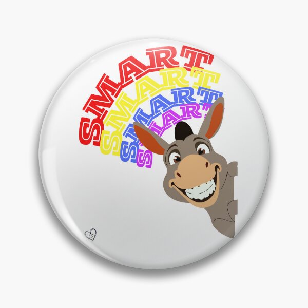 Item preview, Funny Donkey Cartoon with SMART Rainbow Text designed and sold by eslovable.