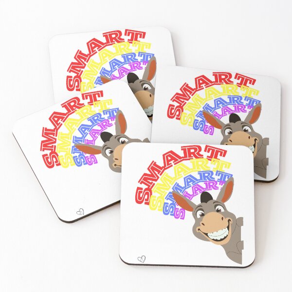 Item preview, Funny Donkey Cartoon with SMART Rainbow Text designed and sold by eslovable.