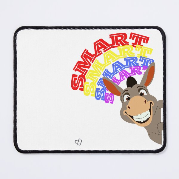 Item preview, Funny Donkey Cartoon with SMART Rainbow Text designed and sold by eslovable.