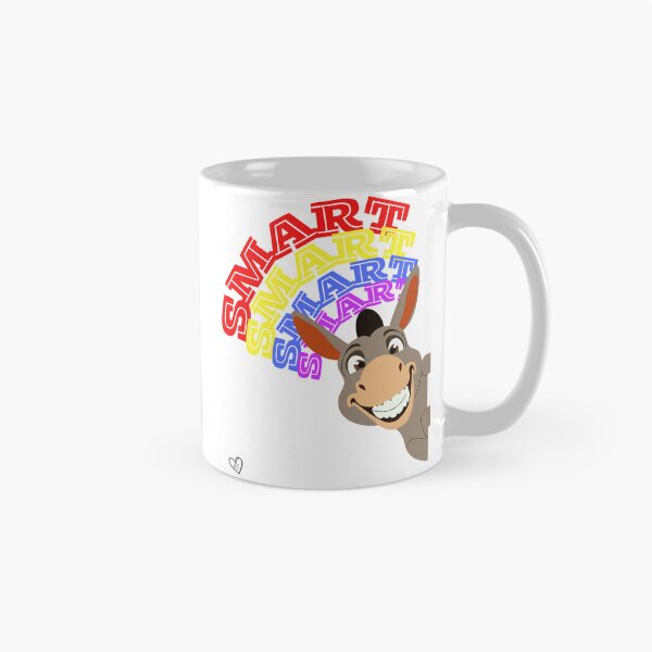 Item preview, Funny Donkey Cartoon with SMART Rainbow Text designed and sold by eslovable.