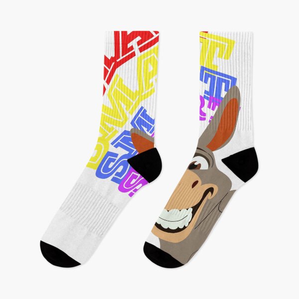 Item preview, Funny Donkey Cartoon with SMART Rainbow Text designed and sold by eslovable.