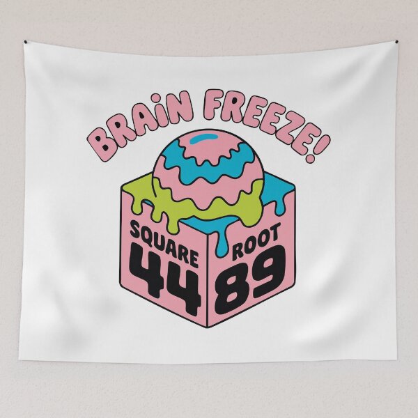 Item preview, BRAIN FREEZE! Ice Cream Drip Square Root 4489  designed and sold by Marcite.