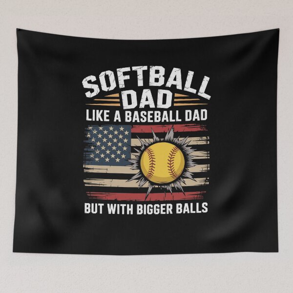 Artikelvorschau, Softball-Vater wie ein Baseball-Vater amerikanische Flagge Vatertag entworfen und verkauft von Patricsselin.