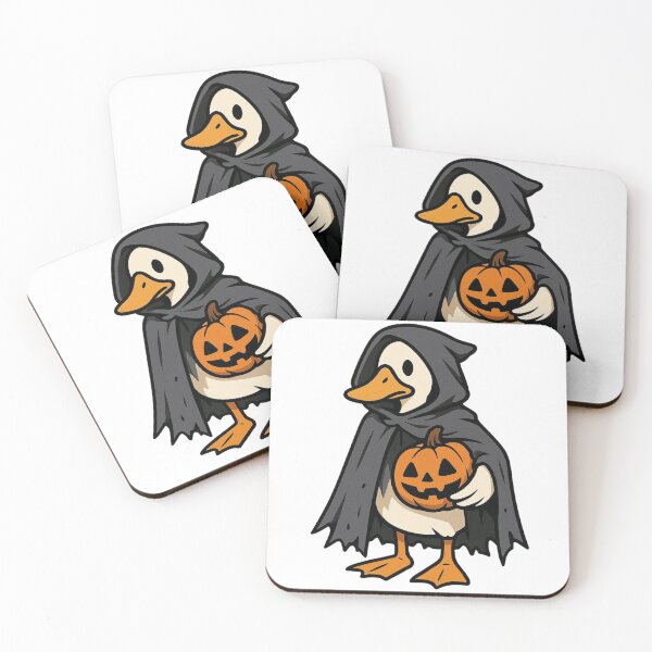 Item preview, Grim Reaper Duck Holding Carved Pumpkin – Funny Halloween Design designed and sold by Confuzz1ed.