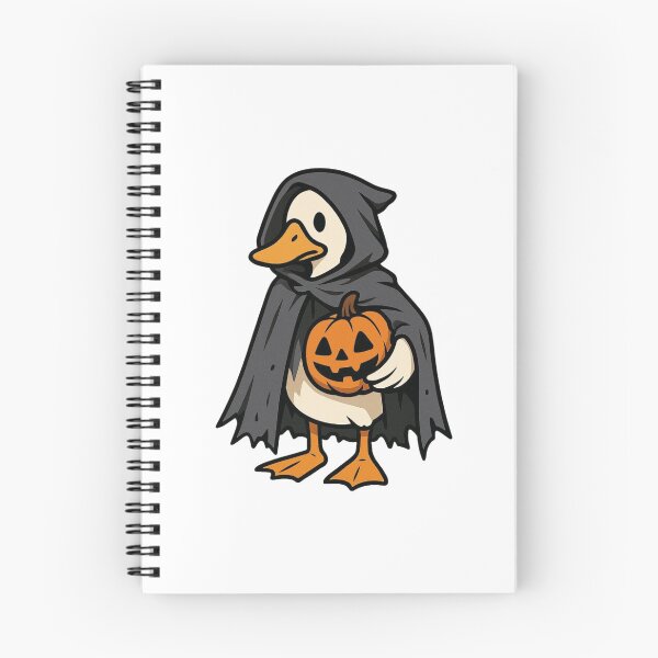 Aperçu de l'œuvre Canard Faucheur tenant une citrouille sculptée – Motif d'Halloween amusant créée et vendue par Confuzz1ed.