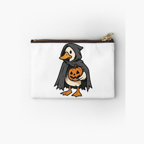 Item preview, Grim Reaper Duck Holding Carved Pumpkin – Funny Halloween Design designed and sold by Confuzz1ed.