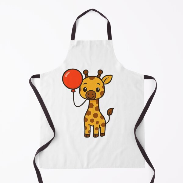 Item preview, Gentle Giraffe with Red Balloon – Whimsical Animal Art designed and sold by Confuzz1ed.