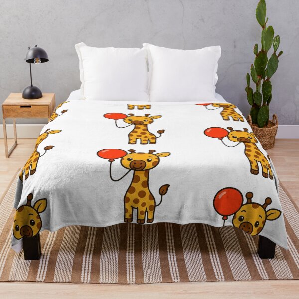 Item preview, Gentle Giraffe with Red Balloon – Whimsical Animal Art designed and sold by Confuzz1ed.