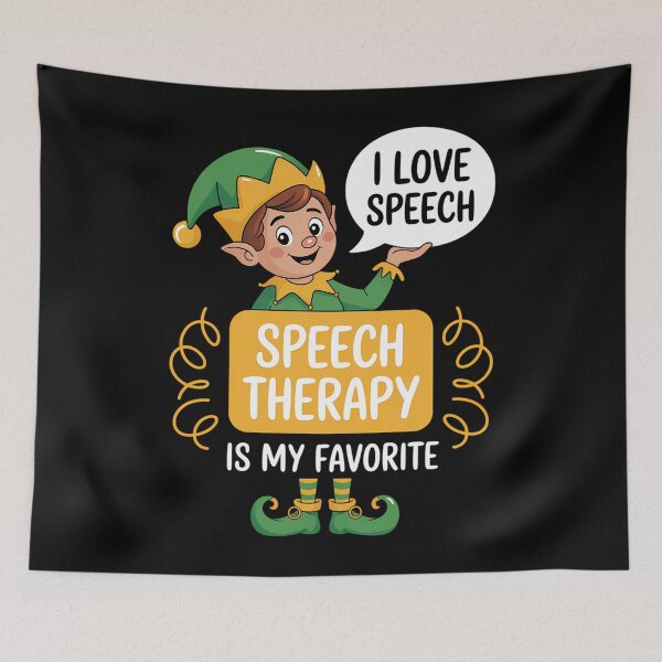 Item preview, Speech Therapy Elf Christmas School Therapist designed and sold by Sea4Adventures.