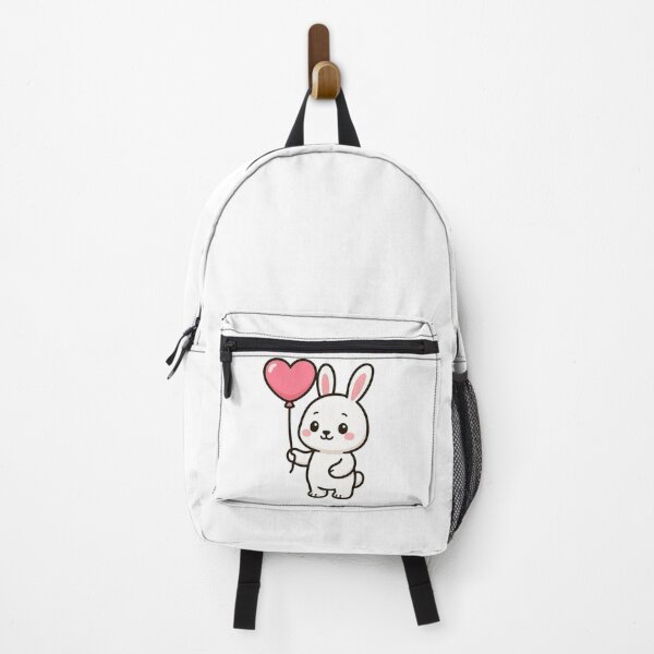 Item preview, Shy Bunny with Heart Balloon – Cute and Wholesome Design designed and sold by Confuzz1ed.