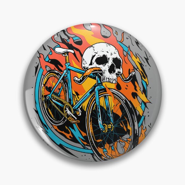 Item preview, FIXIE VIBE – Skeleton Fixed Gear Rider | Punk Skate Cycling Art designed and sold by Absyntart.