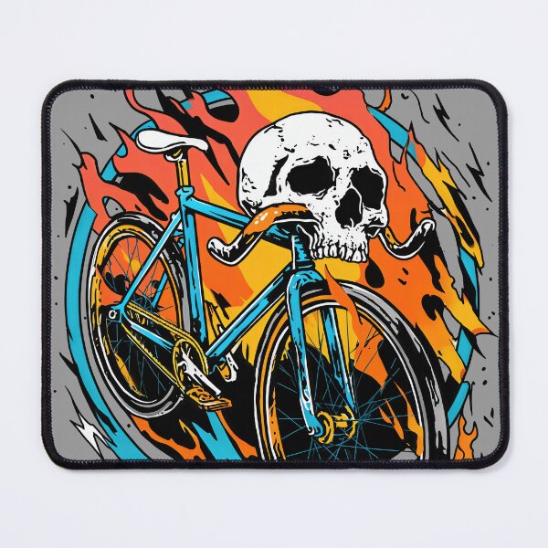 Item preview, FIXIE VIBE – Skeleton Fixed Gear Rider | Punk Skate Cycling Art designed and sold by Absyntart.