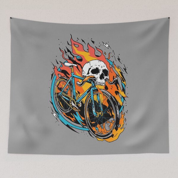 Item preview, FIXIE VIBE – Skeleton Fixed Gear Rider | Punk Skate Cycling Art designed and sold by Absyntart.