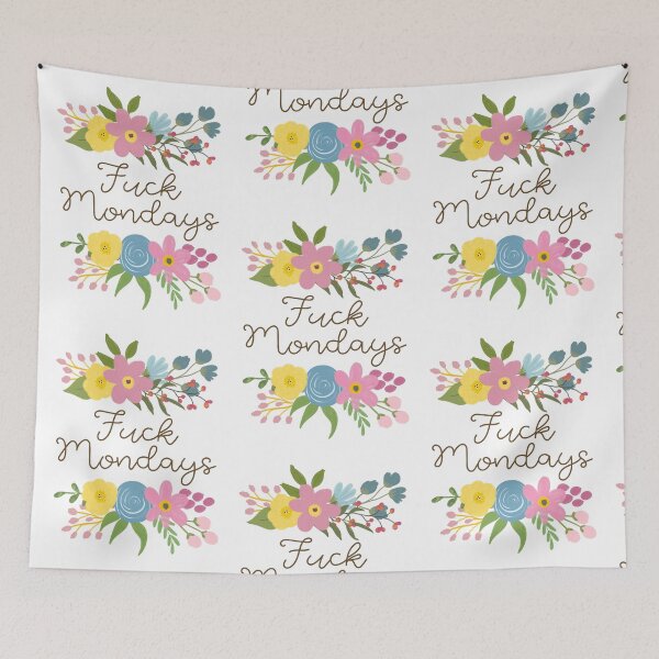 Item preview, Fuck Mondays - Pretty Floral - Sweary designed and sold by FifiLaSweary.
