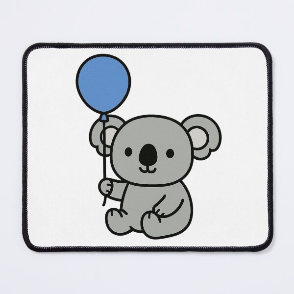 Item preview, Relaxed Koala with Blue Balloon – Adorable Cartoon Animal designed and sold by Confuzz1ed.