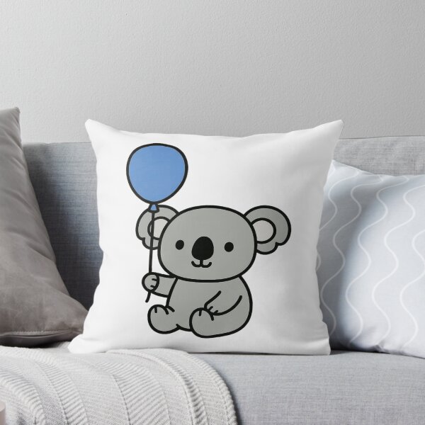 Item preview, Relaxed Koala with Blue Balloon – Adorable Cartoon Animal designed and sold by Confuzz1ed.