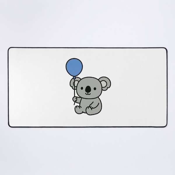 Item preview, Relaxed Koala with Blue Balloon – Adorable Cartoon Animal designed and sold by Confuzz1ed.
