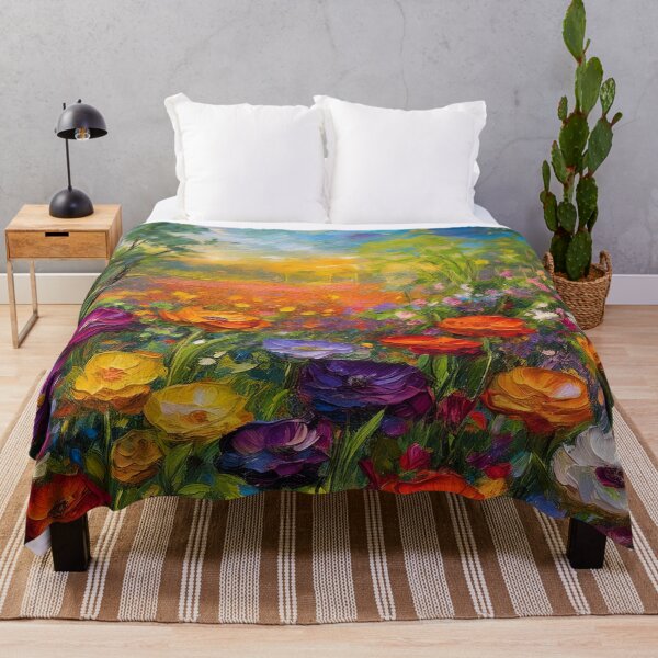 Item preview, Gorgeous impressionist flowers in a field designed and sold by Photopat.