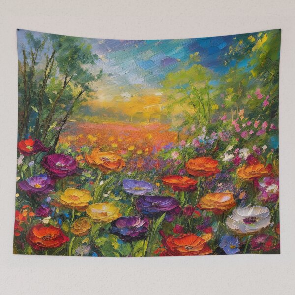 Item preview, Gorgeous impressionist flowers in a field designed and sold by Photopat.