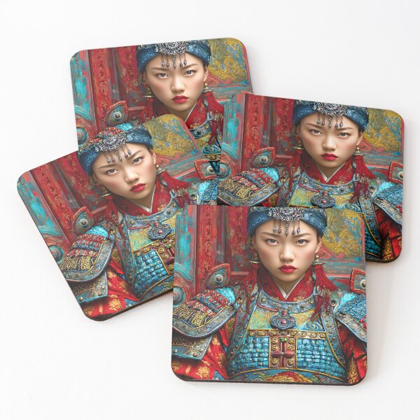 Item preview, Regal Warrior in Vibrant Traditional Armor Display designed and sold by Artessie.