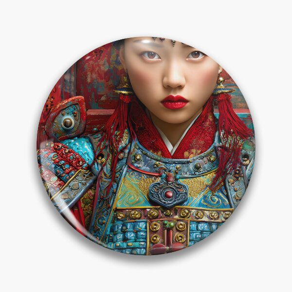 Item preview, Regal Warrior in Vibrant Traditional Armor Display designed and sold by Artessie.