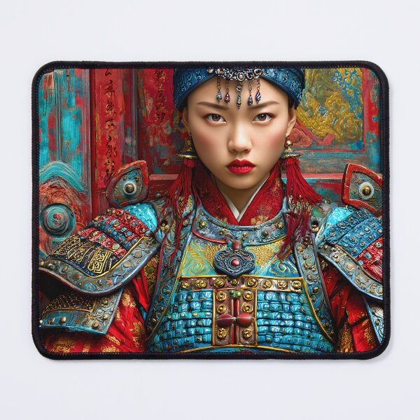 Item preview, Regal Warrior in Vibrant Traditional Armor Display designed and sold by Artessie.