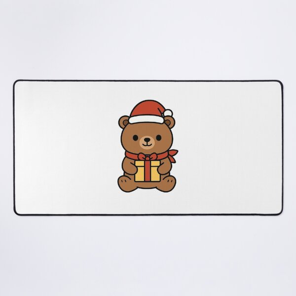 Item preview, Santa Bear with Red Scarf and Gift – Classic Christmas Animal designed and sold by Confuzz1ed.
