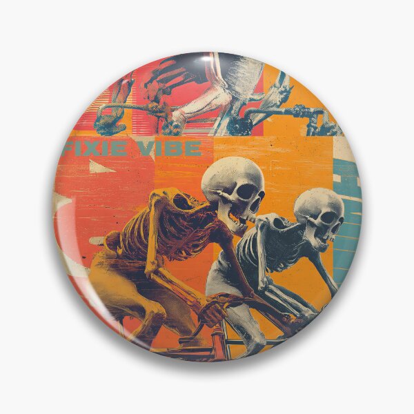 Item preview, FIXIE VIBE – Skeleton Fixed Gear Rider | Punk Skate Cycling Art designed and sold by Absyntart.