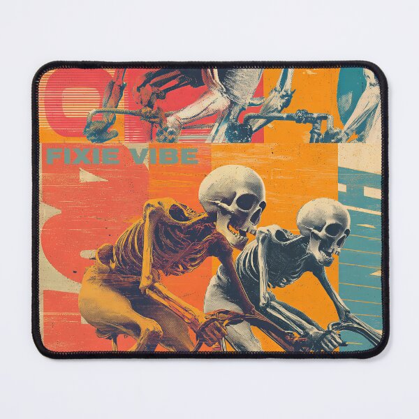 Item preview, FIXIE VIBE – Skeleton Fixed Gear Rider | Punk Skate Cycling Art designed and sold by Absyntart.
