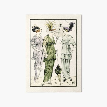 Vintage Fashion Plates from the Turn of the Century Art Board