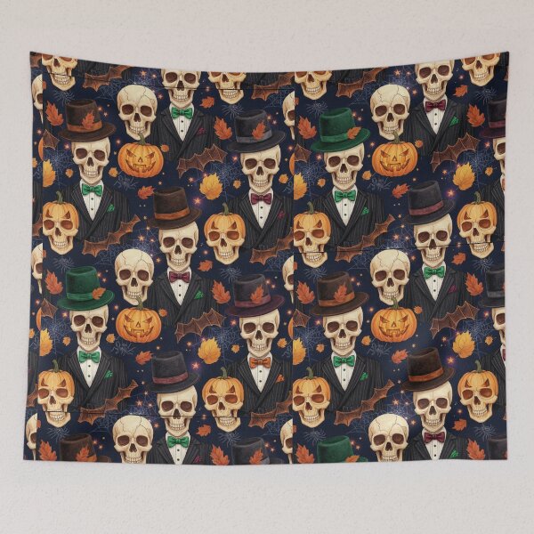 Item preview, Dapper Skull Gentleman Halloween Art designed and sold by designwiss.