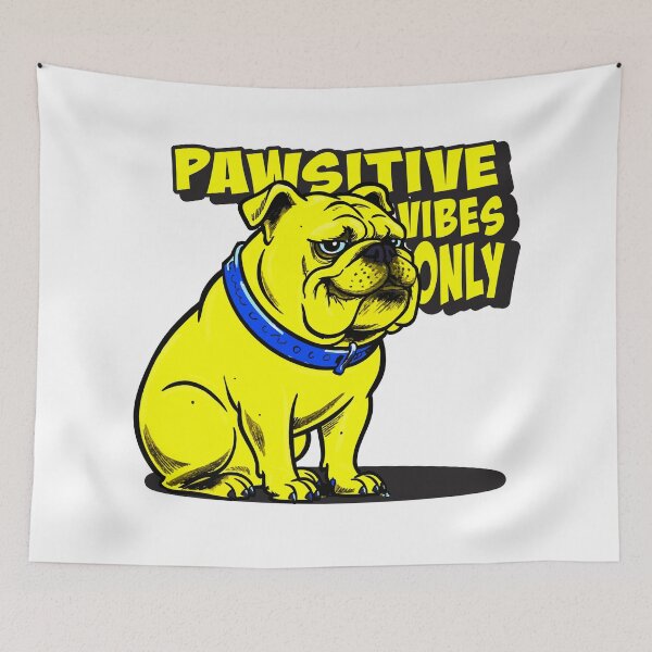 Item preview, Pawsitive Vibes Only  text spreading positive energy designed and sold by Tong4130.