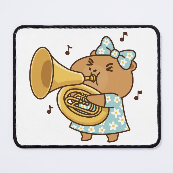 Item preview, Cute Capybara Playing Tuba designed and sold by holywarter.