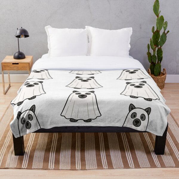 Aperçu de l'œuvre Loup fantôme – Motif animalier ludique pour Halloween créée et vendue par Confuzz1ed.
